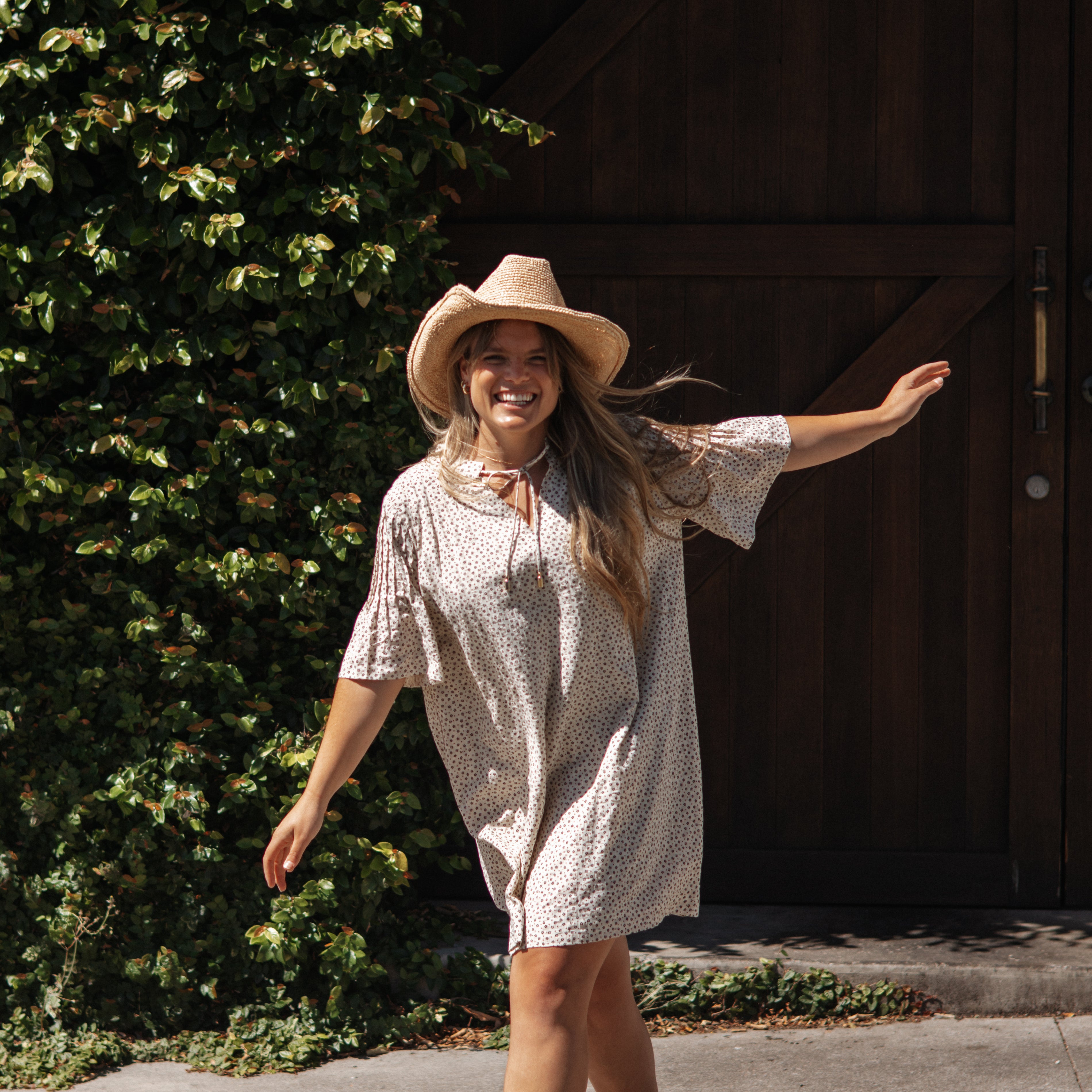 Women-summer-floral-dress-with-boots