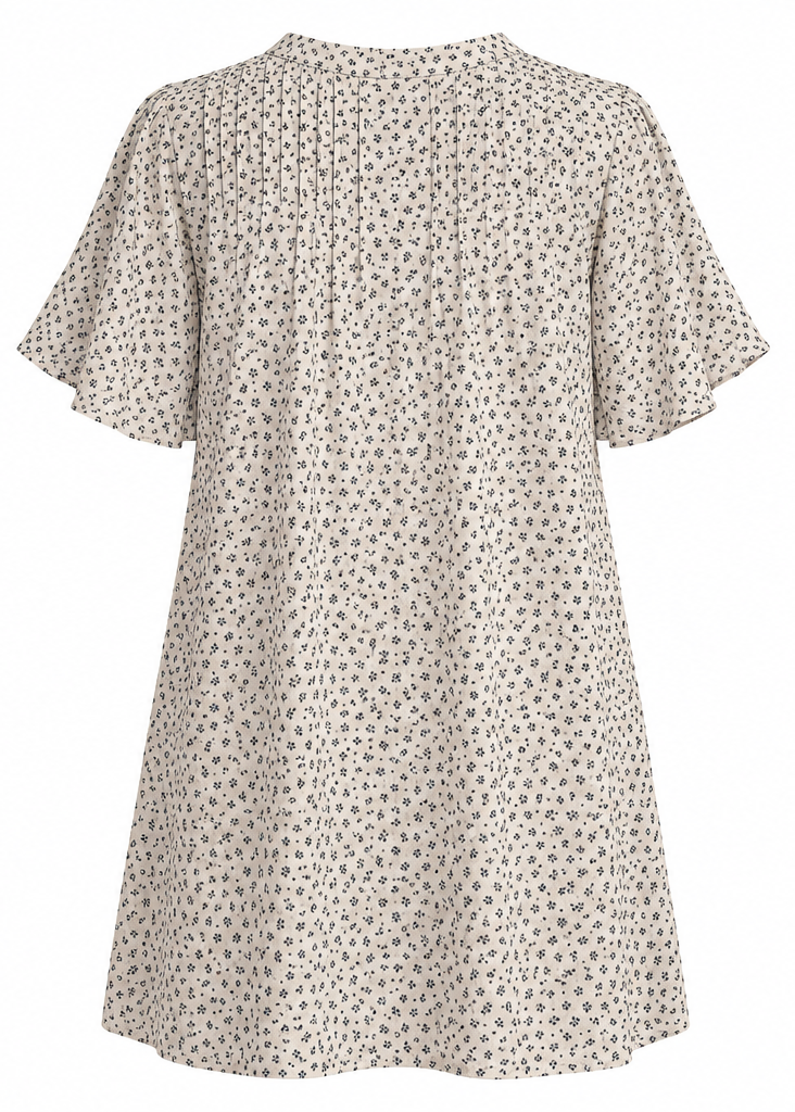 womens cotton floral summer dress back