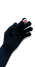 Black glove on a white background