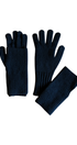 Pair of black gloves on a white background