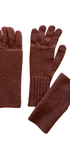 Pair of brown gloves on a white background